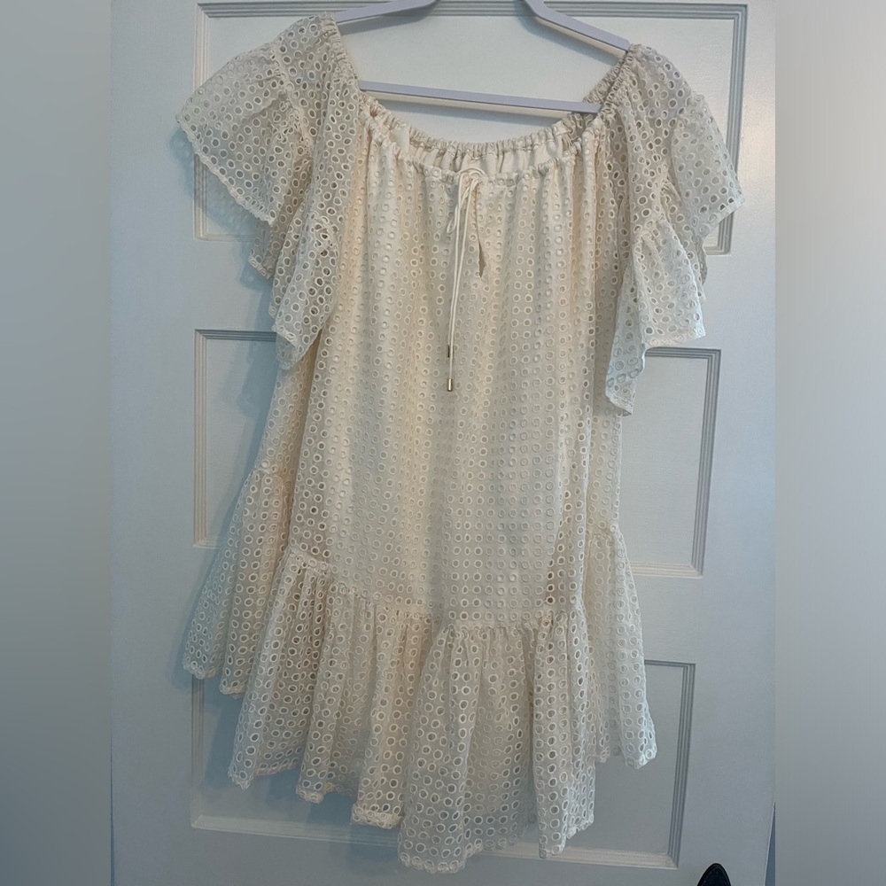 Significant Other off-white eyelet dress